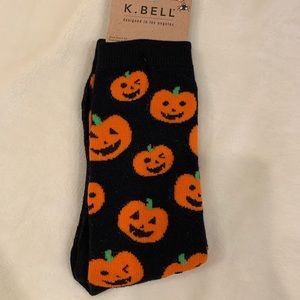 K Bell crew socks - pumpkins